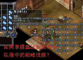 如何掌握血战到底传奇私服中的巅峰技能? 如何掌握血战到底传奇私服中的巅峰技能?