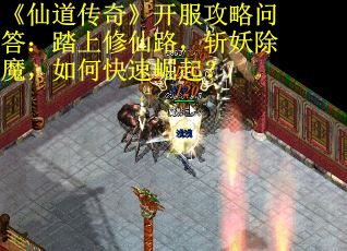 《仙道传奇》开服攻略问答：踏上修仙路，斩妖除魔，如何快速崛起？