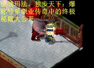 征战玛法，独步天下：爆称号单职业传奇中的终极秘籍大公开