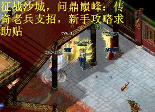 征战沙城，问鼎巅峰：传奇老兵支招，新手攻略求助贴