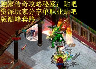 独家传奇攻略秘笈：贴吧资深玩家分享单职业贴吧版巅峰套路