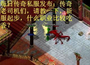 每日传奇私服发布：传奇老司机们，请教一下，新服起步，什么职业比较吃香？