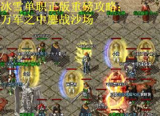 冰雪单职正版重磅攻略：万军之中鏖战沙场
