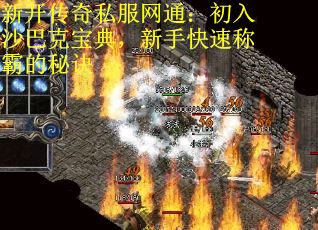 新开传奇私服网通：初入沙巴克宝典，新手快速称霸的秘诀