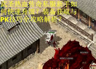 武圣热血传奇私服新手如何快速升级？装备获取与PK技巧全攻略解析？