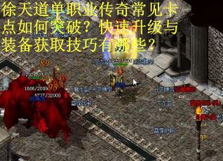 徐天道单职业传奇常见卡点如何突破？快速升级与装备获取技巧有哪些？