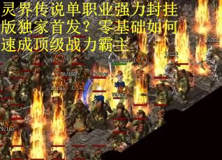 灵界传说单职业强力封挂版独家首发？零基础如何速成顶级战力霸主