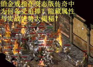铂金戒指在变态版传奇中为何备受追捧？隐藏属性与实战优势大揭秘？