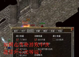 如何在传奇游戏中快速提升心法等级? 如何在传奇游戏中快速提升心法等级?