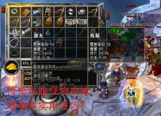 传奇私服怪物攻城有哪些实用技巧? 传奇私服怪物攻城有哪些实用技巧?