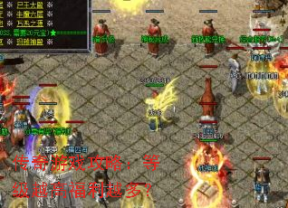 ������Ϸ���ԣ��ȼ�Խ�߸���Խ�ࣿ