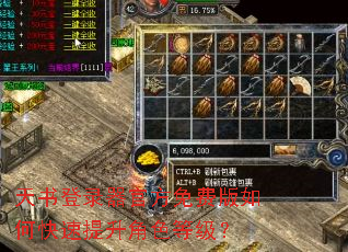 天书登录器官方免费版如何快速提升角色等级? 天书登录器官方免费版如何快速提升角色等级?