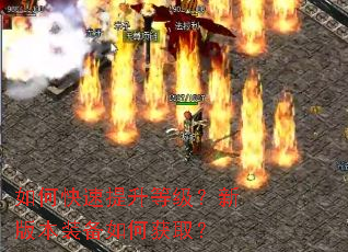 如何快速提升等级?新版本装备如何获取? 如何快速提升等级?新版本装备如何获取?