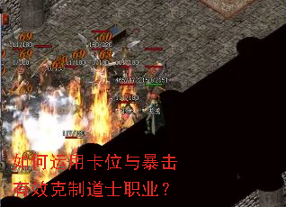 如何运用卡位与暴击有效克制道士职业? 如何运用卡位与暴击有效克制道士职业?