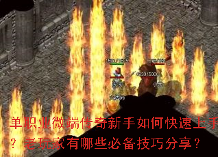 单职业微端传奇新手如何快速上手?老玩家有哪些必备技巧分享? 单职业微端传奇新手如何快速上手?老玩家有哪些必备技巧分享?